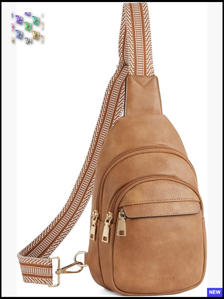 Faux Leather Crossbody Sling Bag Y2k Classic Travel Essential Rfid